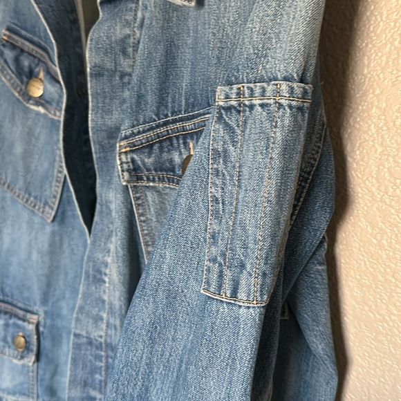 Current/Elliott The Denim Military Slant Pocket Jacket 3 Old Soul - Picture 7 of 10